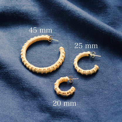 Small Woven Hoop Earrings