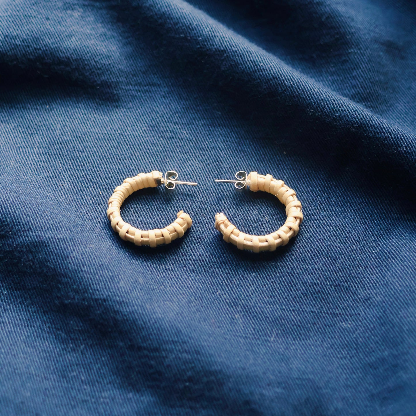 Small Woven Hoop Earrings