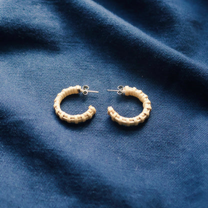 Small Woven Hoop Earrings