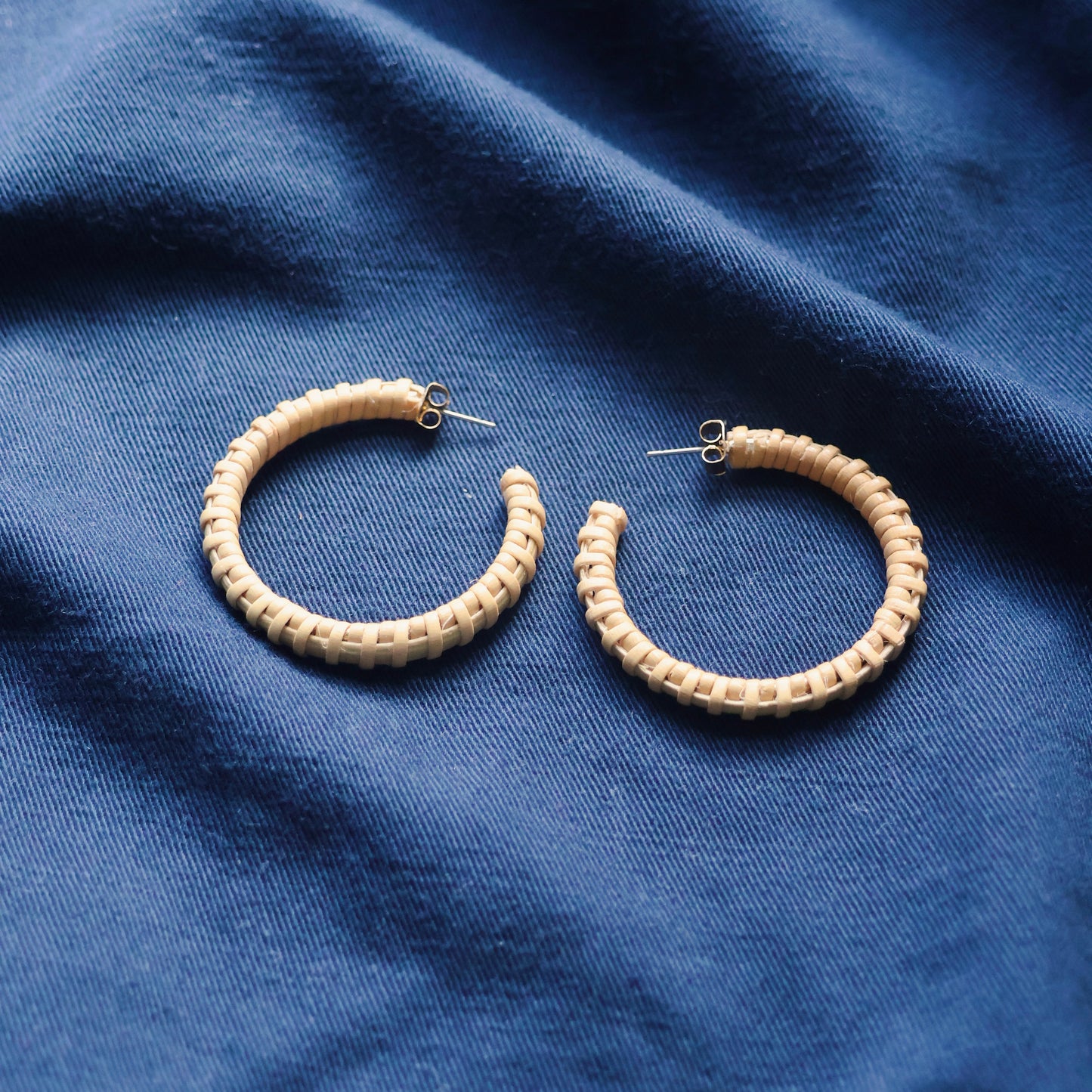 Large Woven Hoop Earrings