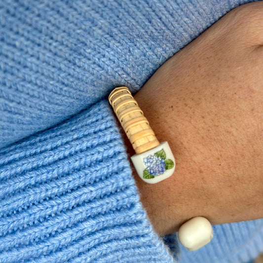 1/4" Nantucket Bracelet – Hydrangea Scrimshaw