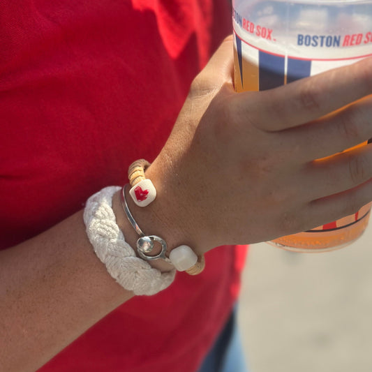 1/4" Nantucket Bracelet – Red Sox Scrimshaw